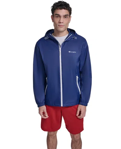 Champion Men's Classic Hooded Rain Jacket In Blue