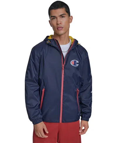 Champion Men's Classic Hooded Rain Jacket In Blue