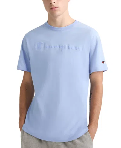 Champion Men's Classic Logo Crewneck Short-sleeve T-shirt In Blue