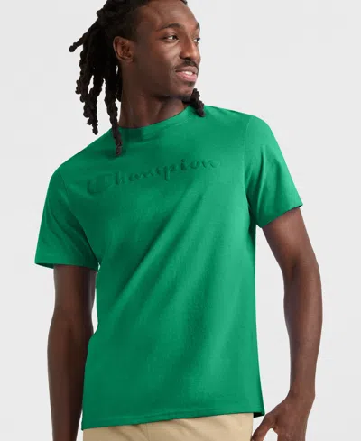 Champion Men's Classic Logo Crewneck Short-sleeve T-shirt In Green