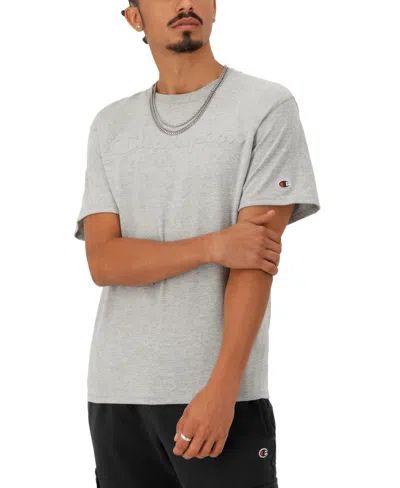 Champion Mens Crew Neck Short Sleeve Regular Fit Graphic T-shirt In Gray