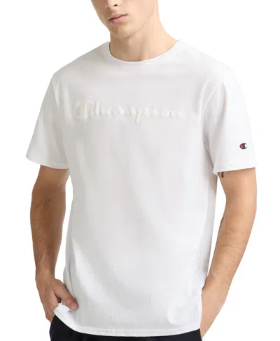 Men's Classic Logo Crewneck Short-sleeve T-shirt In White from Champion