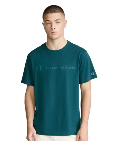Champion Men's Classic Logo Crewneck Short-sleeve T-shirt In Animal Print