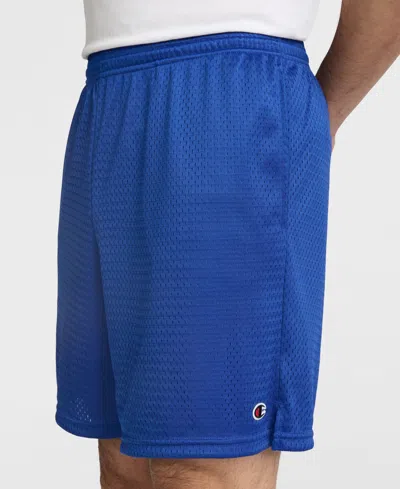 Champion 9" Classic Mesh Shorts, C Logo In Blue