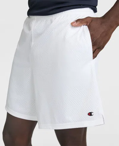 Champion Men's Classic Mesh Shorts In White