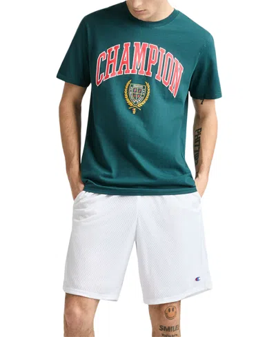 Champion Men's Classic Standard-fit Logo Graphic T-shirt In Emerald Al