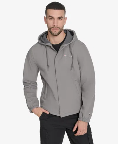 Champion Men's Coaches Hood Jacket In Gray