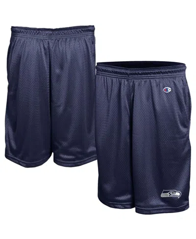 Champion Men's College Navy Seattle Seahawks Classic Mesh Shorts In Blue