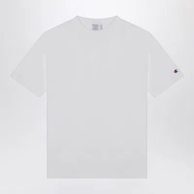 Champion White Cotton Crew-neck T-shirt In Gray