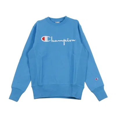 Champion Men's Crewneck Sweatshirt In Light Blue