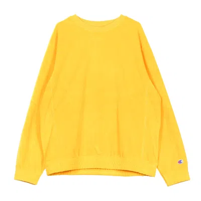 Champion Men's Crewneck Sweatshirt In Yellow