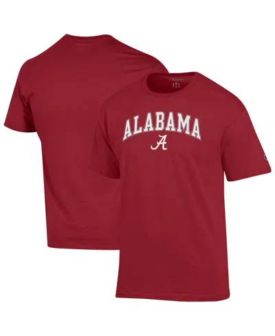 Champion Men's Crimson Alabama Crimson Tide Arched Logo T-shirt In Multi