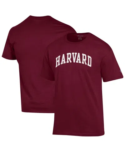 Champion Men's Crimson Harvard Crimson Basic Arch T-shirt In Red