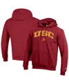 Champion Cardinal Usc Trojans Arch Over Logo Pullover Sweatshirt In Red