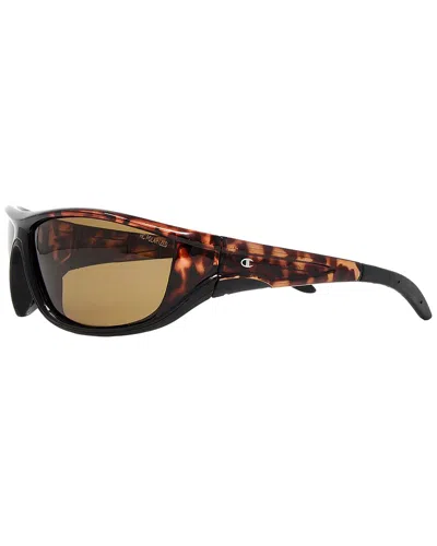 Champion Men's Cu5109 67mm Polarized Sunglasses In Brown