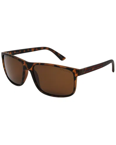 Champion Men's Cu5162 59mm Polarized Sunglasses In Brown