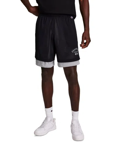Champion Men's Double Layer Athletics Graphic Shorts In Black