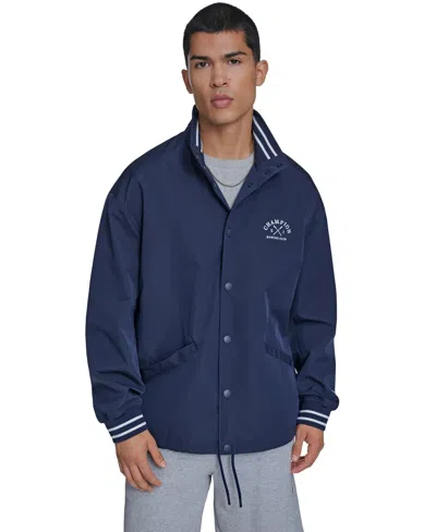 Champion Men's Flex Tech Rowing Club Coaches Jacket In Blue