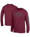 Champion Men's Garnet South Carolina Gamecocks Arch Over Logo 2-hit Long Sleeve T-shirt In Burgundy
