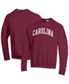 Champion Men's Garnet South Carolina Gamecocks Basic Arch Fleece Pullover Sweatshirt In Brown