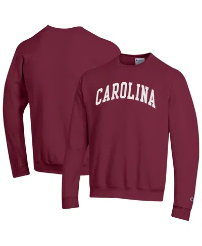 Champion Men's Garnet South Carolina Gamecocks Basic Arch Fleece Pullover Sweatshirt In Brown