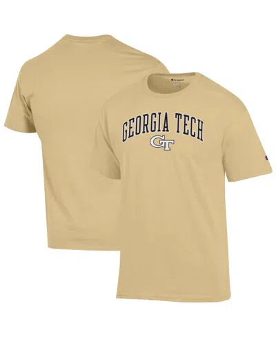 Champion Men's Gold Georgia Tech Yellow Jackets Arch Over Logo T-shirt In Multi