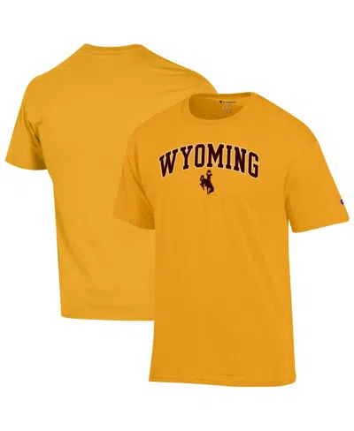 Champion Men's Gold Wyoming Cowboys Arched Logo T-shirt