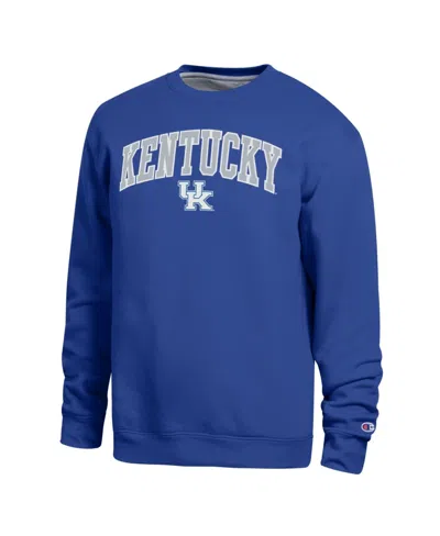 Champion Men's Graphic Pullover Crew Neck Sweatshirt In Blue