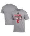 Champion Men's Gray Cornell Big Red 2025 Ncaa Men's Lacrosse National S Locker Room T-shirt In Gray