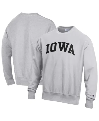 Champion Men's Gray Iowa Hawkeyes Reverse Weave Fleece Sweatshirt