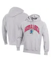 Champion Men's Gray Nebraska Huskers Vault Late Night Reverse Weave Pullover Hoodie In Gray