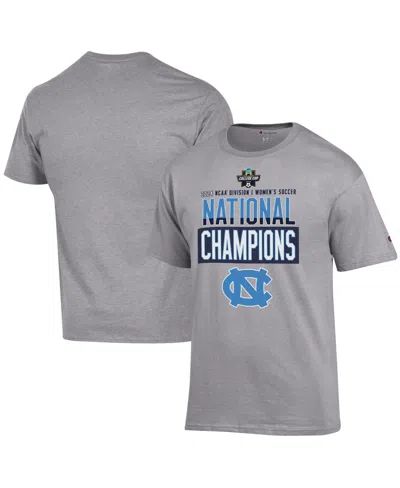 CHAMPION MEN'S GRAY NORTH CAROLINA TAR HEELS 2024 NCAA WOMEN'S SOCCER NATIONAL CHAMPIONS LOCKER ROOM T-SHIRT