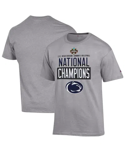 Champion Men's Gray Penn State Nittany Lions 2024 Ncaa Women's Volleyball National S Locker Room T-sh