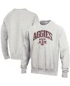Champion Men's Gray Virginia Tech Hokies Arch Over Logo Reverse Weave Pullover Sweatshirt In Gray