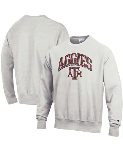 Champion Men's Gray Virginia Tech Hokies Arch Over Logo Reverse Weave Pullover Sweatshirt