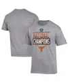 Champion Men's Gray Texas Longhorns 2025 Ncaa Softball Women's College World Series S Locker Room T-s In Gray