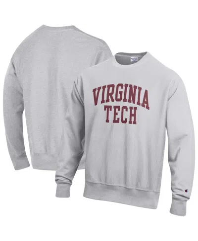 Champion Men's Gray Virginia Tech Hokies Reverse Weave Fleece Sweatshirt