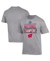 Champion Men's Gray Wisconsin Badgers 2025 Ncaa Frozen Four Women's Ice Hockey Tournament S Locker Ro In Gray
