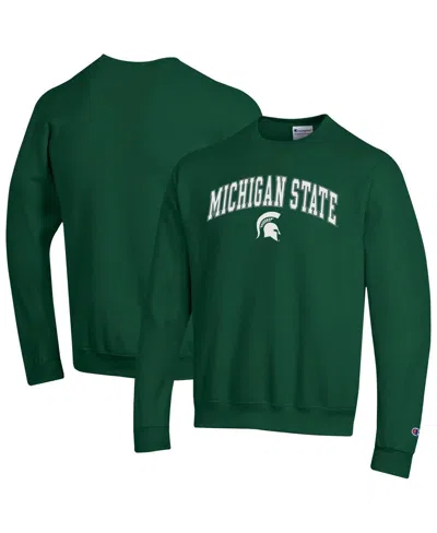 Champion Men's Green Michigan State Spartans Arch Over Logo Pullover Sweatshirt