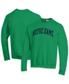 Champion Men's Green Notre Dame Fighting Irish Basic Arch Fleece Pullover Sweatshirt In Green
