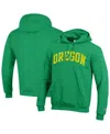 Champion Men's Green Oregon Ducks Basic Arch Fleece Pullover Hoodie In Green