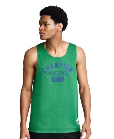 Champion Men's Gridiron Reversible Crewneck Tank Top In Green