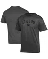 Champion Men's Heather Charcoal Notre Dame Fighting Irish Arched Logo T-shirt In Black