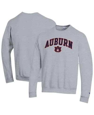 Champion Men's Heather Gray Auburn Tigers Basic Arch Fleece Pullover Sweatshirt