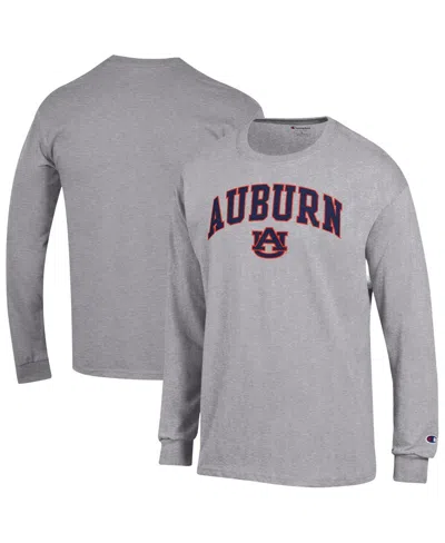 Champion Men's Heather Gray Auburn Tigers Basic Arch Long Sleeve T-shirt