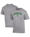 Champion Men's Heather Gray Colorado State Rams Arch Over Logo T-shirt In Gray