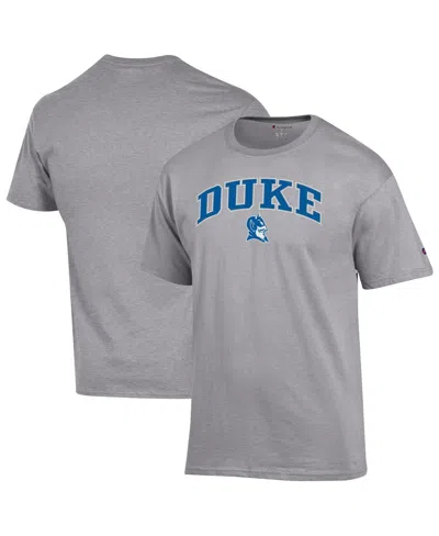 Champion Men's Heather Gray Duke Blue Devils Arch Over Logo T-shirt
