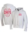 Champion Men's Heather Gray Kansas City Chiefs Reverse Weave Full-zip Hoodie In Gray