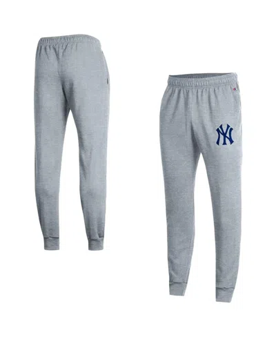 Champion Men's Heather Gray New York Yankees Powerblend Jogger Pants
