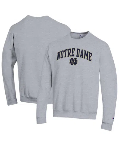 Champion Men's Heather Gray Notre Dame Fighting Irish Arch Over Logo Pullover Sweatshirt